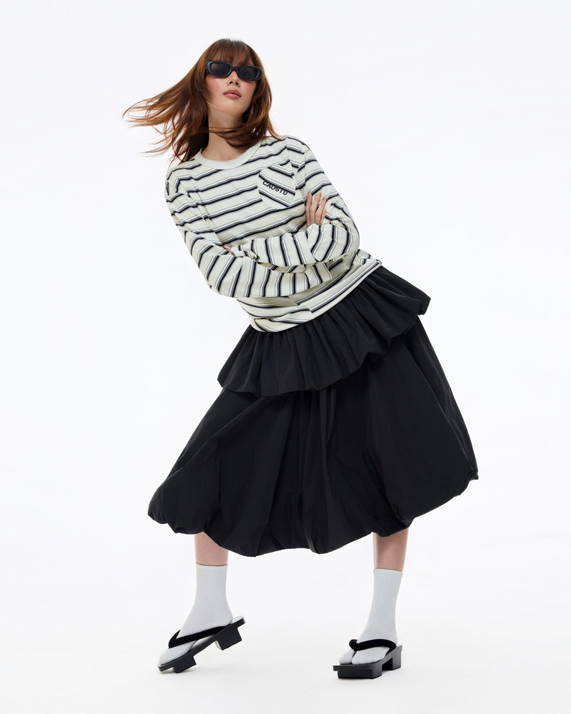 TIERED BUBBLE SKIRT