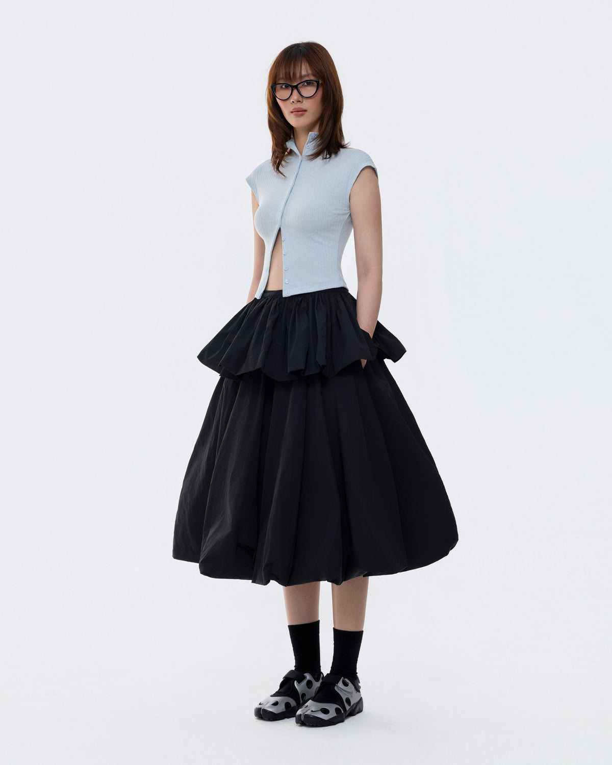 TIERED BUBBLE SKIRT