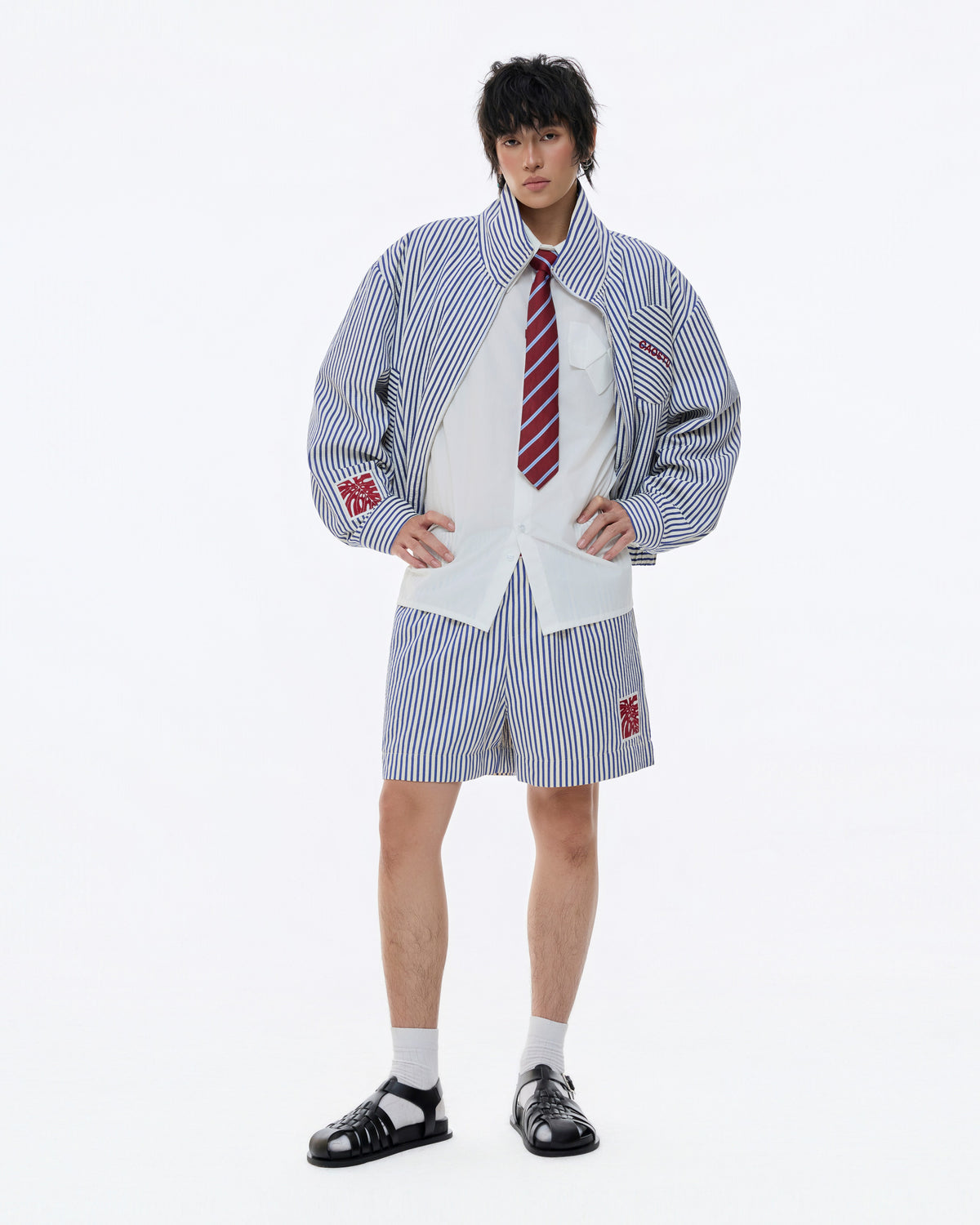 MONSTERA STRIPE SHORT