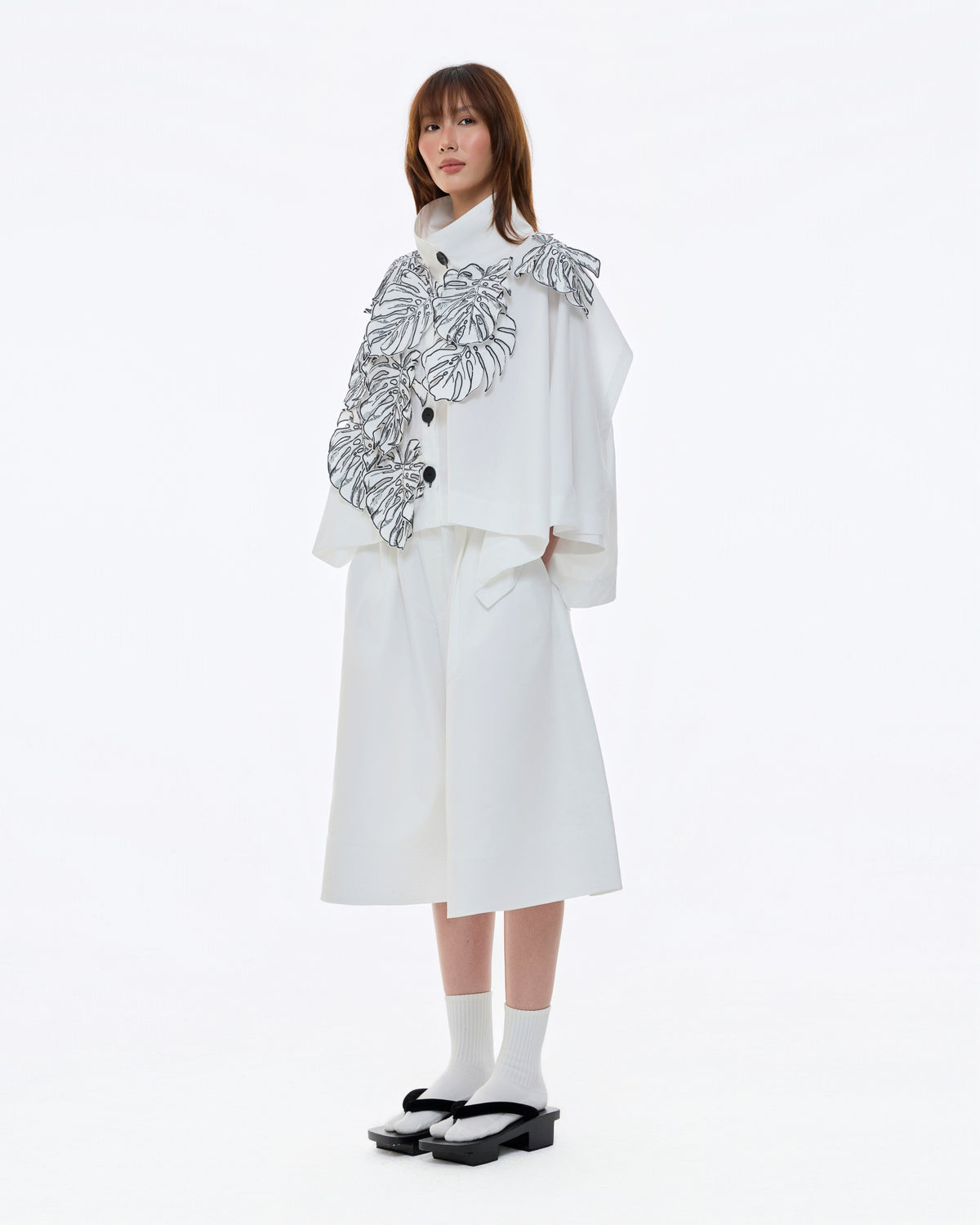 MONSTERA GARDEN CAPE SHIRT