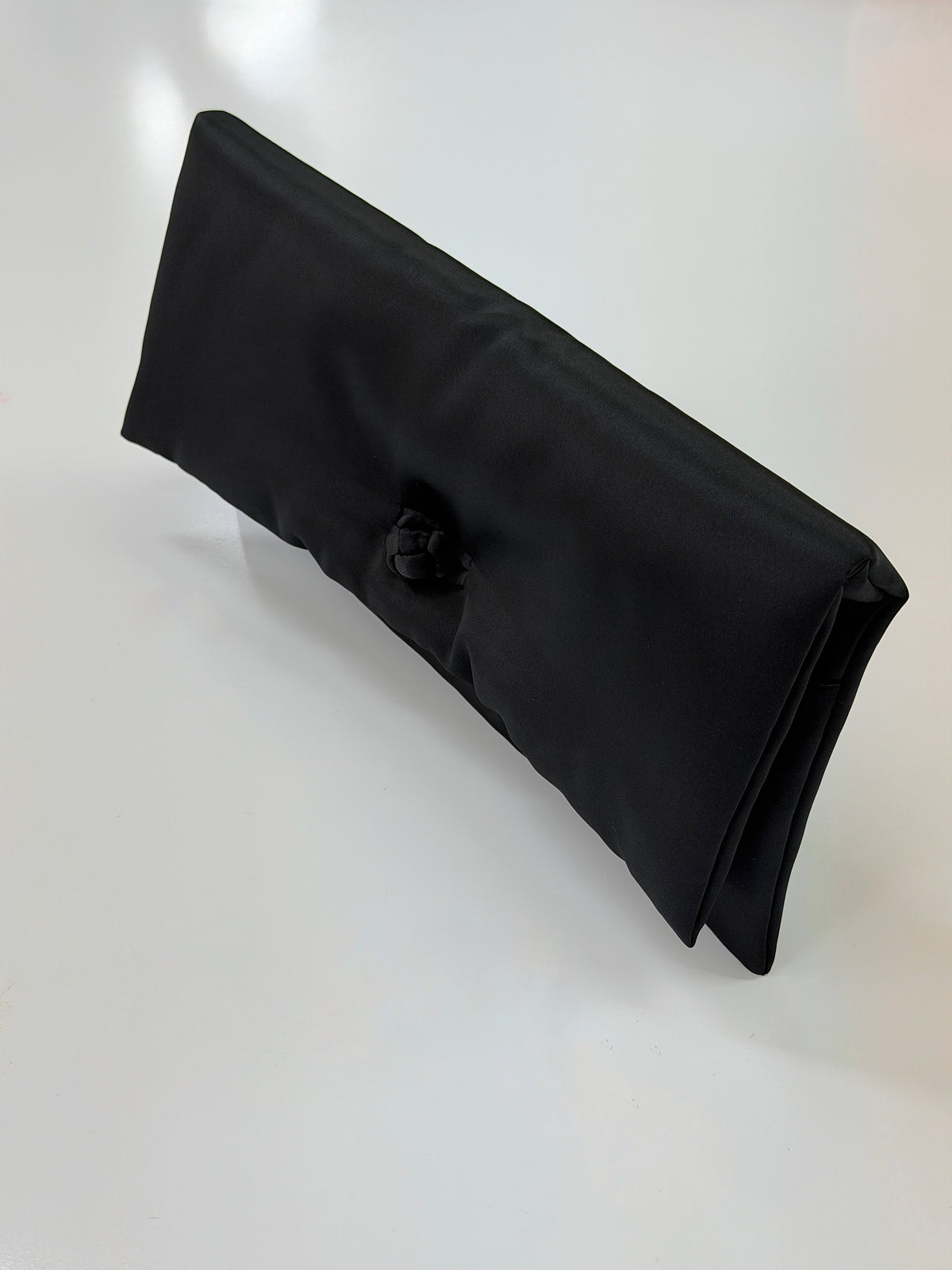 S26 BLACK TAFFETA CLUTCH