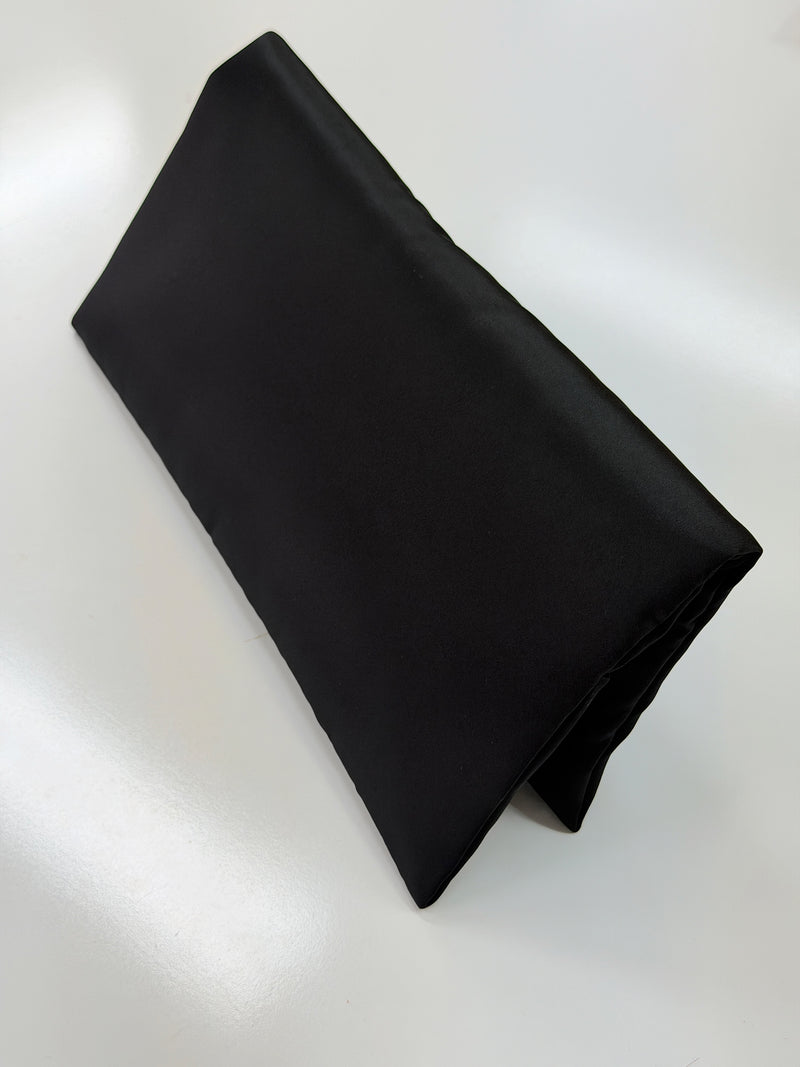 S26 BLACK TAFFETA CLUTCH