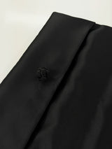 S26 BLACK TAFFETA CLUTCH