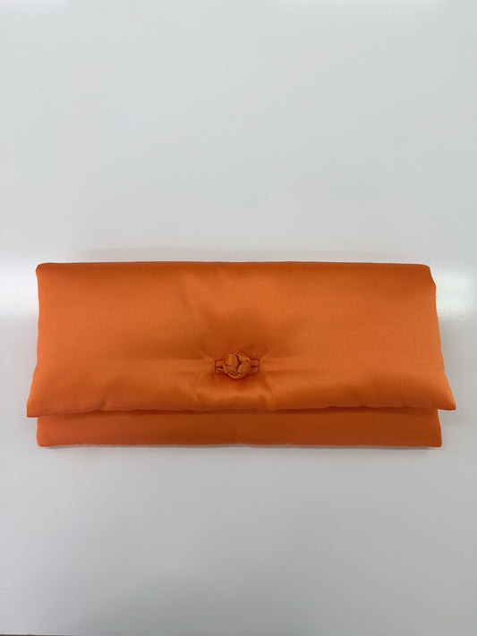 S26 BROWN TAFFETA CLUTCH