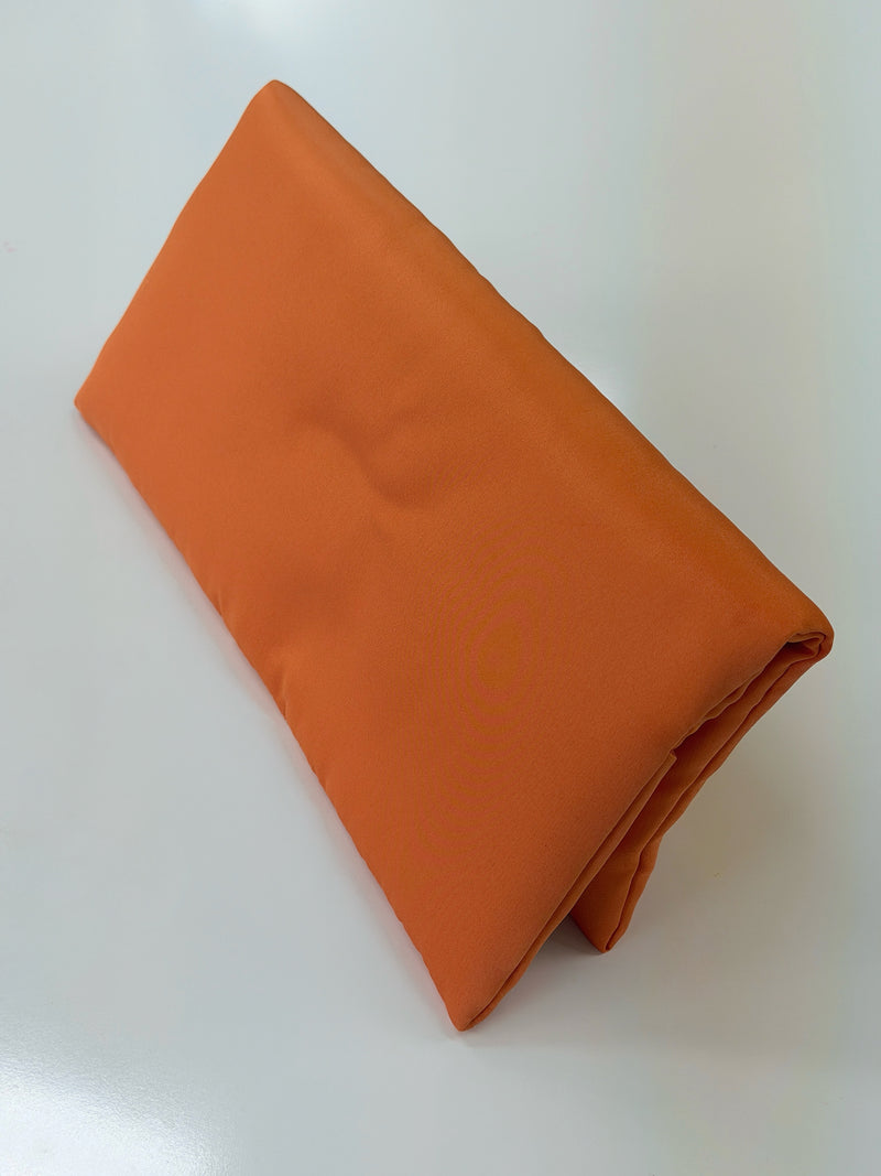 S26 BROWN TAFFETA CLUTCH