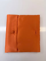 S26 BROWN TAFFETA CLUTCH