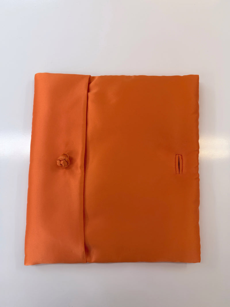 S26 BROWN TAFFETA CLUTCH