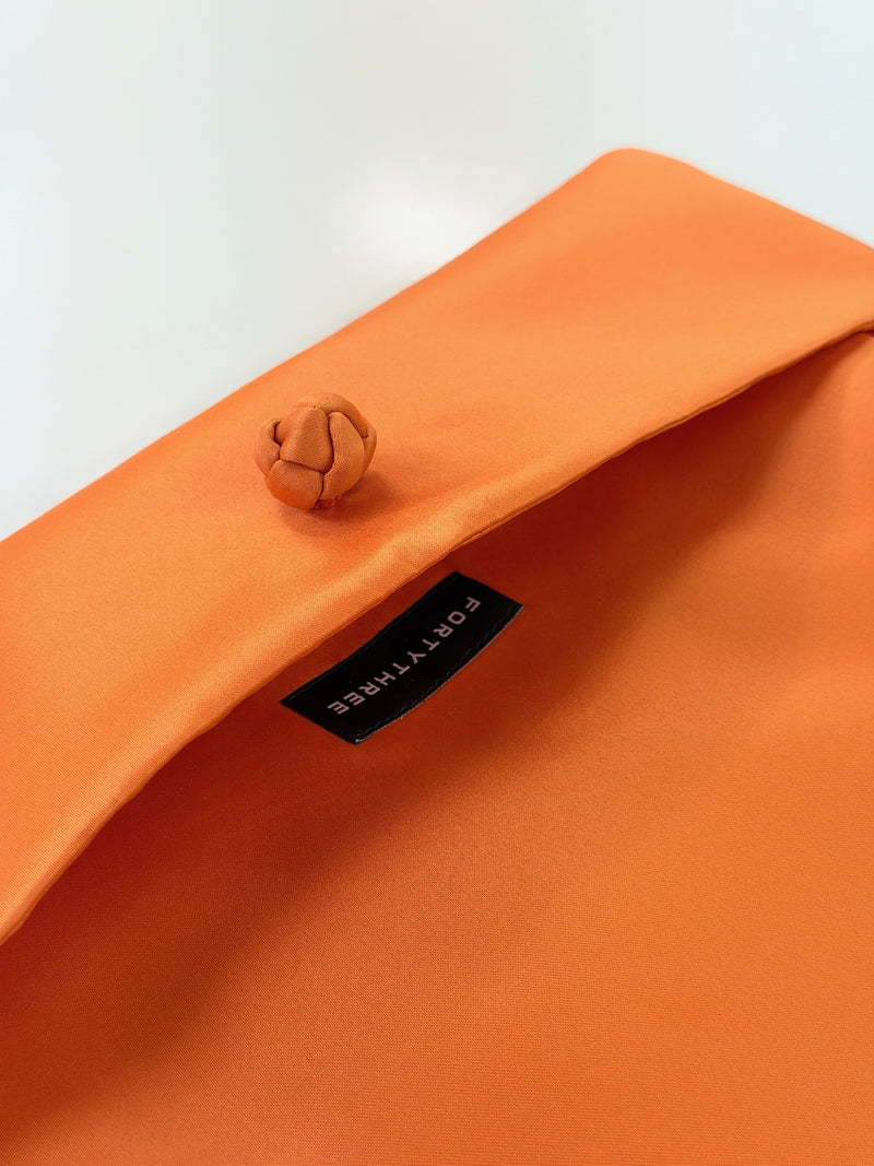 S26 BROWN TAFFETA CLUTCH