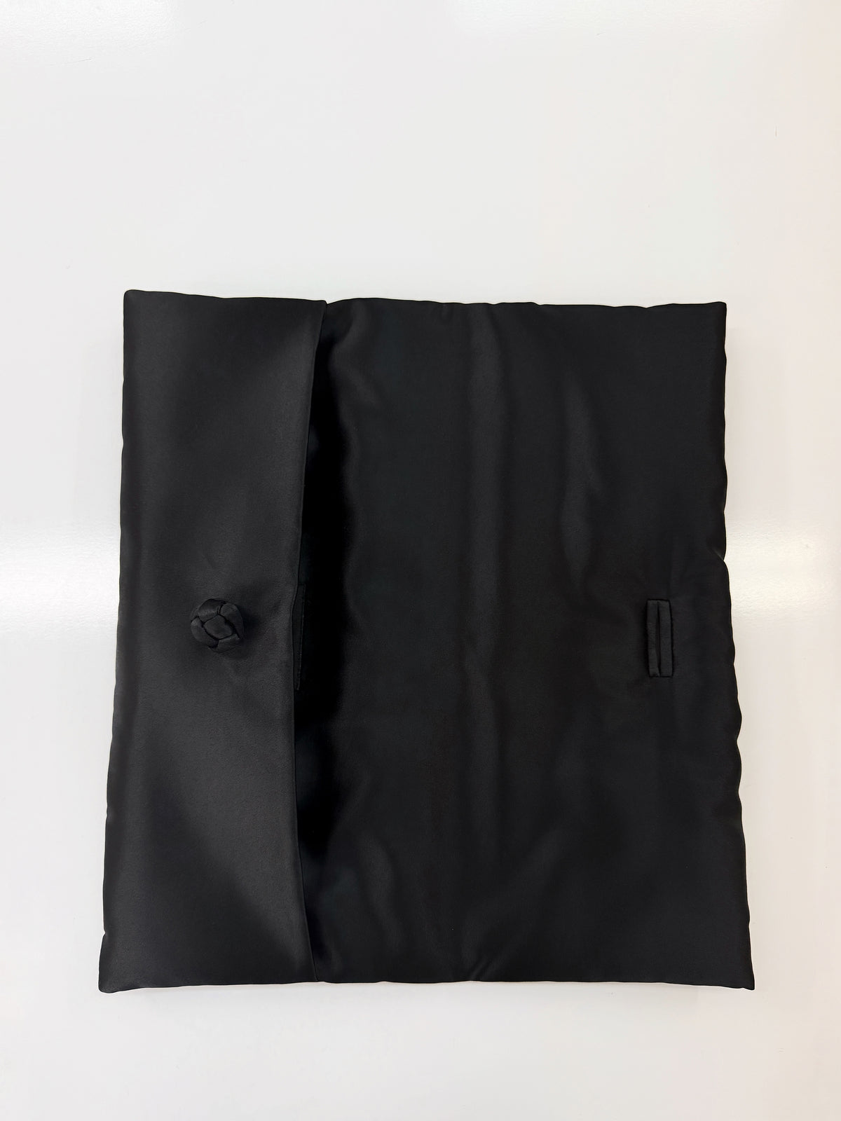 S26 BLACK TAFFETA CLUTCH