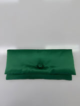 S26 GREEN TAFFETA CLUTCH  