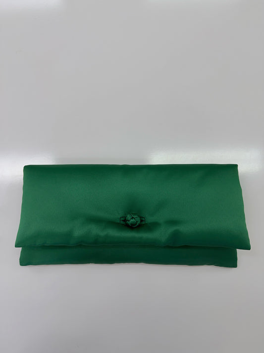 S26 GREEN TAFFETA CLUTCH  