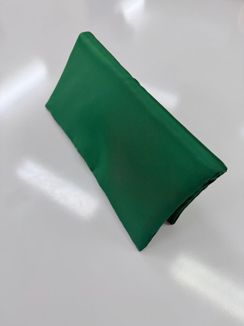 S26 GREEN TAFFETA CLUTCH  