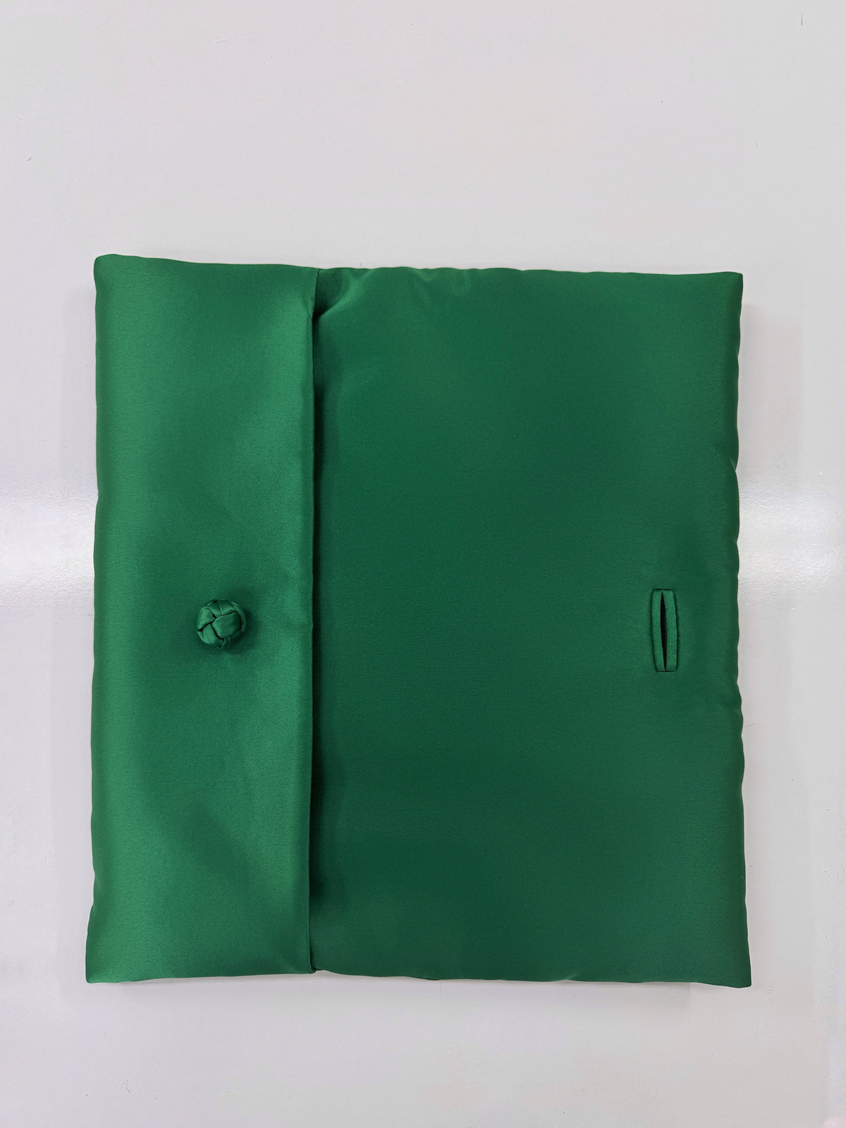 S26 GREEN TAFFETA CLUTCH  