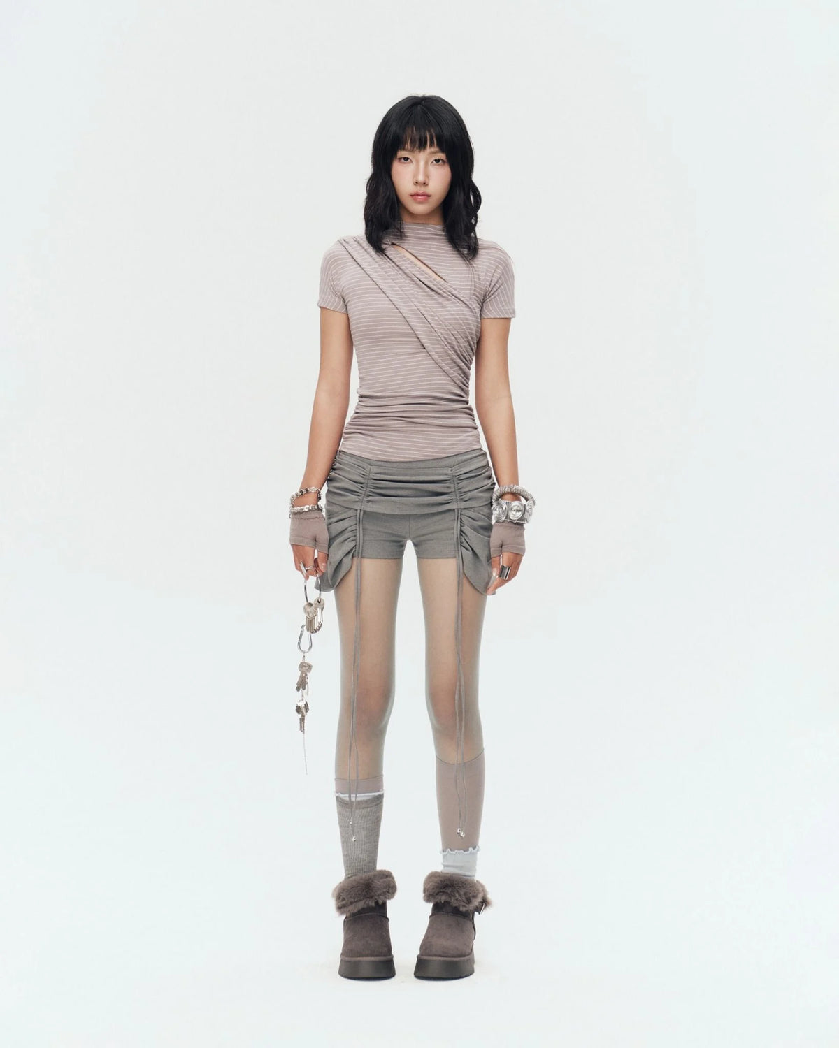 MONTY TOP (GREY STRIPES)