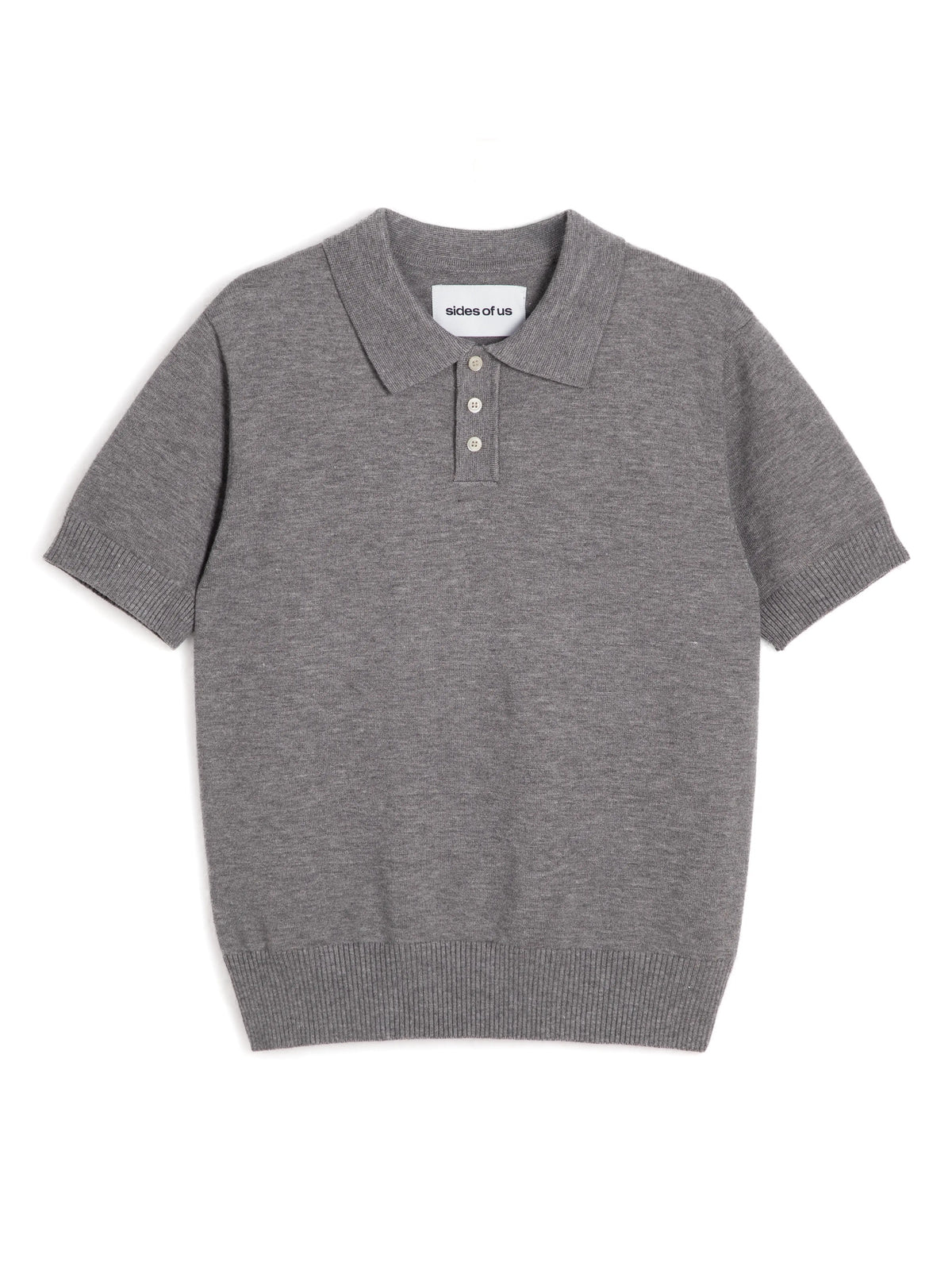 KNIT POLO SHIRT - GREY