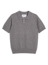 KNIT POLO SHIRT - GREY