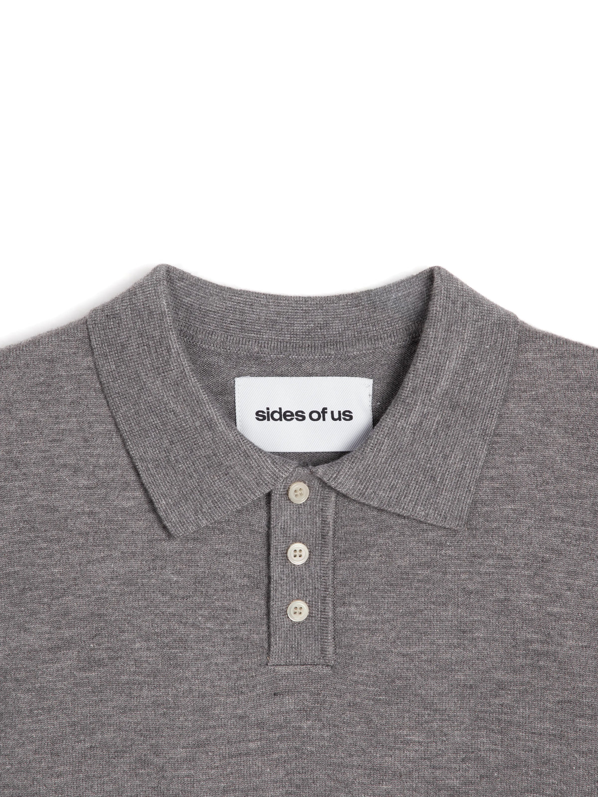 KNIT POLO SHIRT - GREY