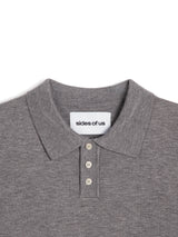 KNIT POLO SHIRT - GREY