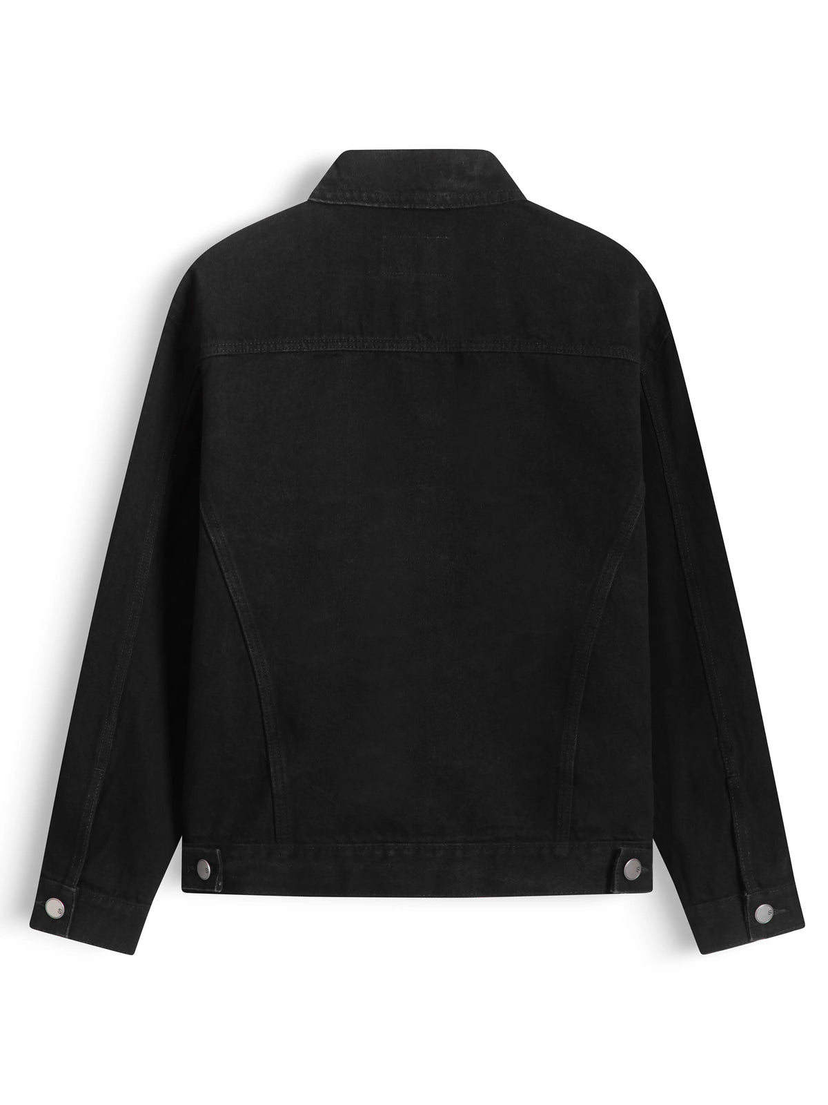 REGULAR FIT DENIM JACKET - WASHED BLACK