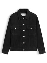 REGULAR FIT DENIM JACKET - WASHED BLACK
