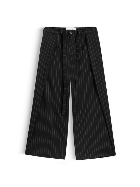 STRIPE PANTS - BLACK