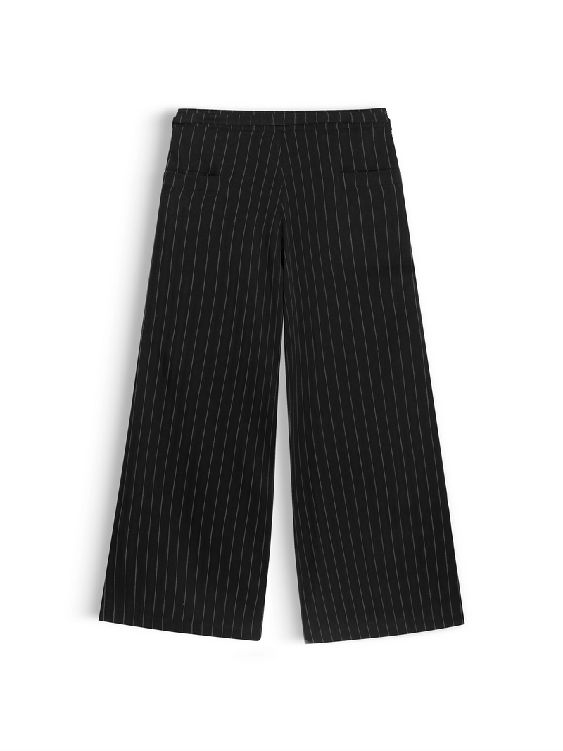 STRIPE PANTS - BLACK