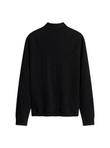 LONG SLEEVE POLO SHIRT - BLACK