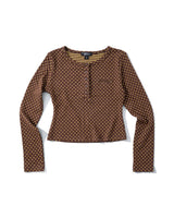 BROWN POLKA DOT LONG SLEEVE