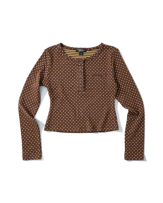 BROWN POLKA DOT LONG SLEEVE