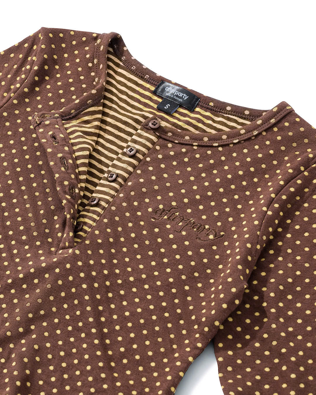 BROWN POLKA DOT LONG SLEEVE