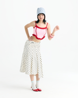 CREAM POLKA DOT RIBAMBELLE SKIRT