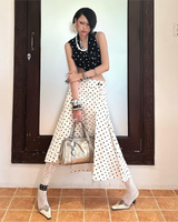 CREAM POLKA DOT RIBAMBELLE SKIRT
