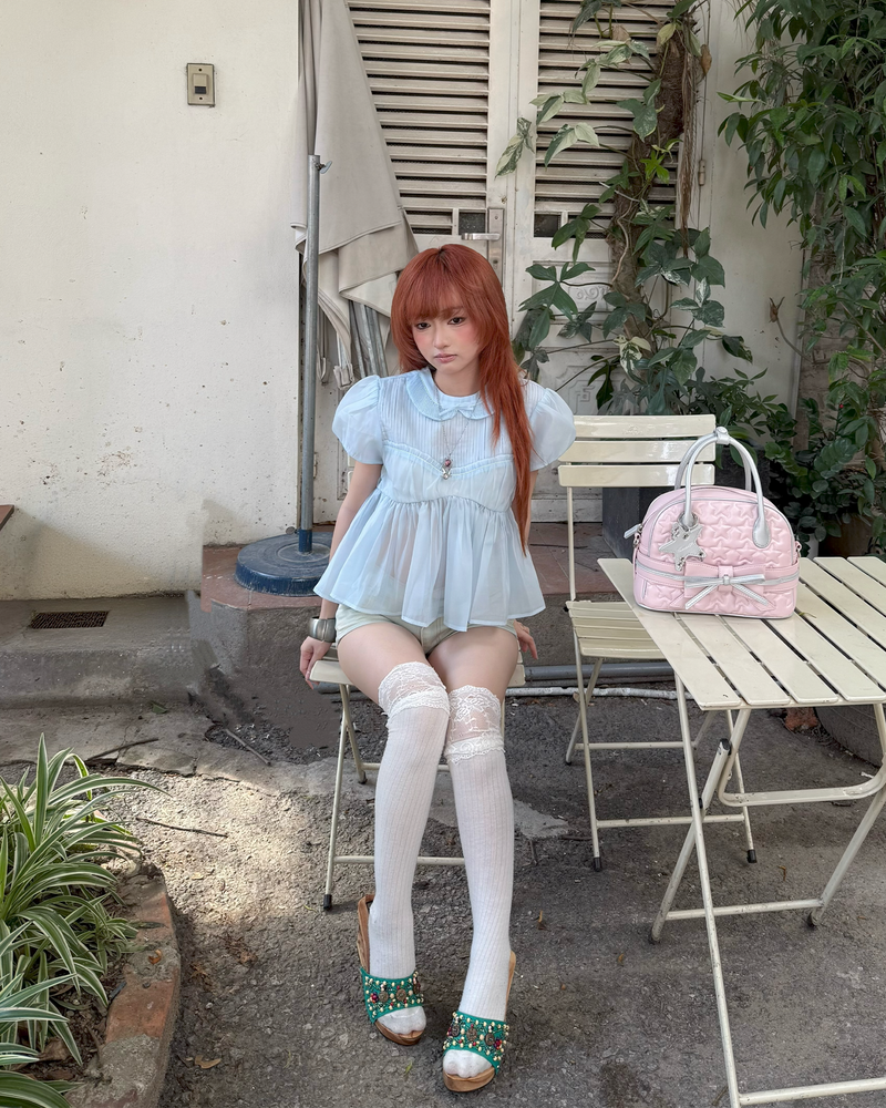 BABY BLUE BALEINE TOP