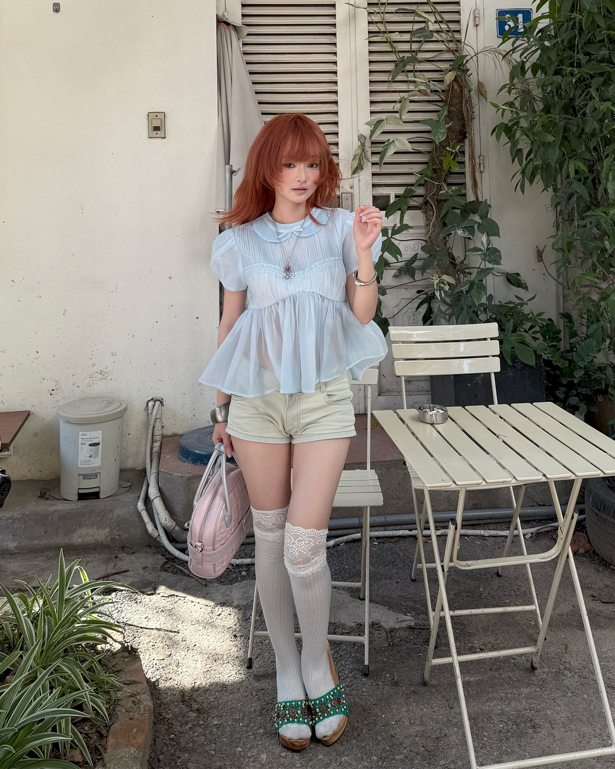 BABY BLUE BALEINE TOP