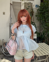 BABY BLUE BALEINE TOP
