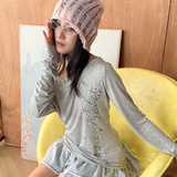 GRAY SILENT REBEL LONGSLEEVE TEE