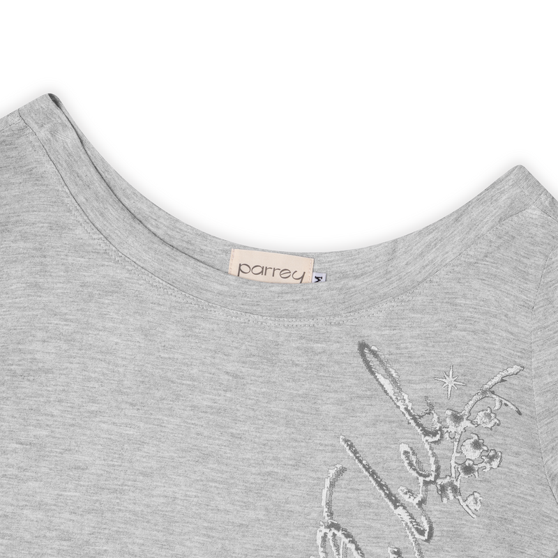 GRAY SILENT REBEL LONGSLEEVE TEE