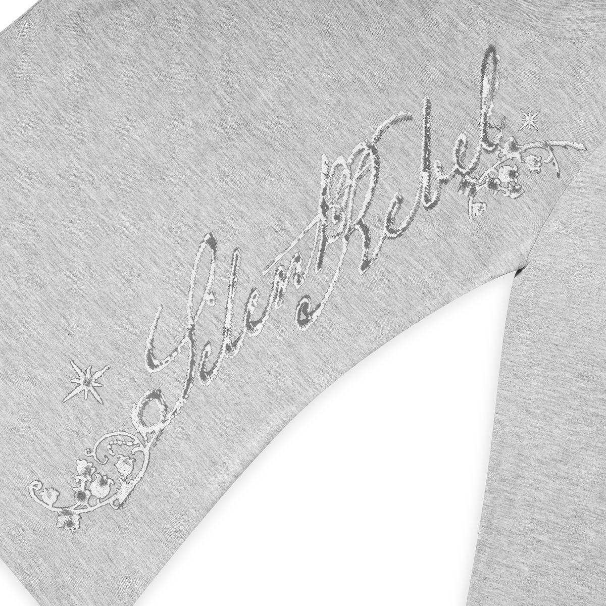 GRAY SILENT REBEL LONGSLEEVE TEE
