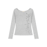 GRAY SILENT REBEL LONGSLEEVE TEE