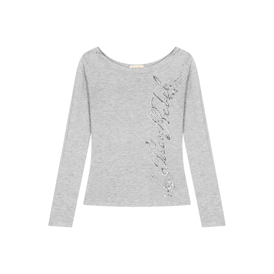 GRAY SILENT REBEL LONGSLEEVE TEE