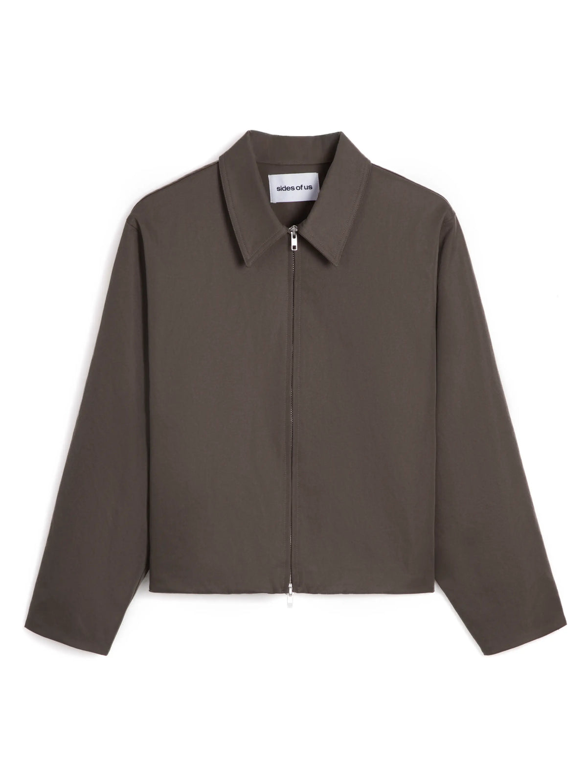 BOXY KHAKI JACKET - BROWN