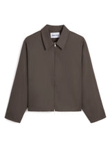 BOXY KHAKI JACKET - BROWN