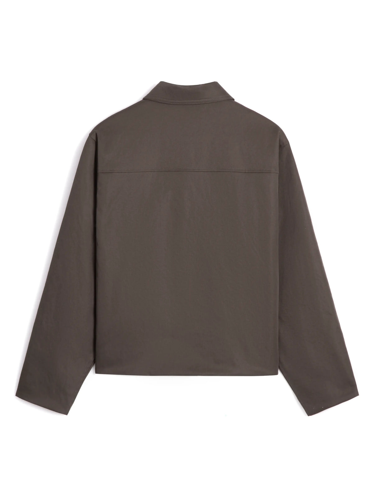 BOXY KHAKI JACKET - BROWN
