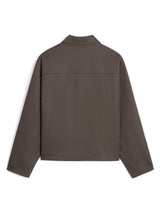 BOXY KHAKI JACKET - BROWN