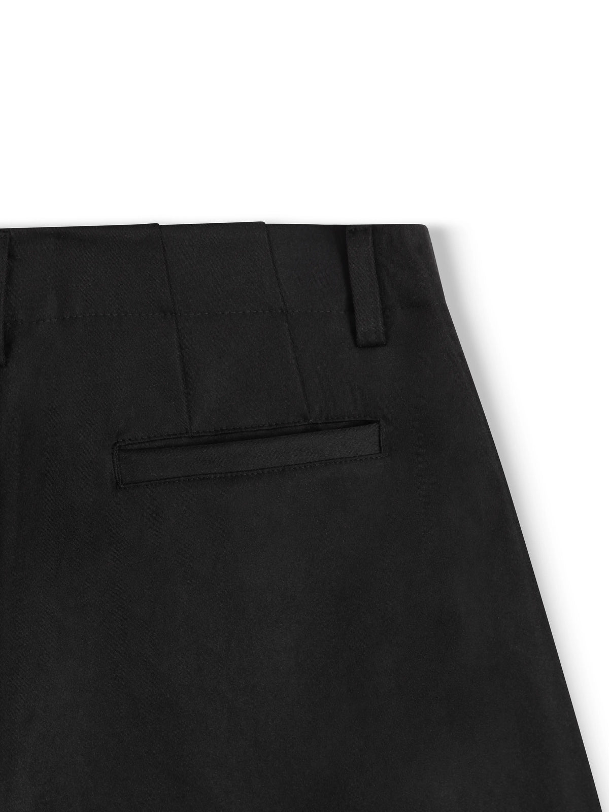 WIDE-LEG KHAKI SHORTS - BLACK