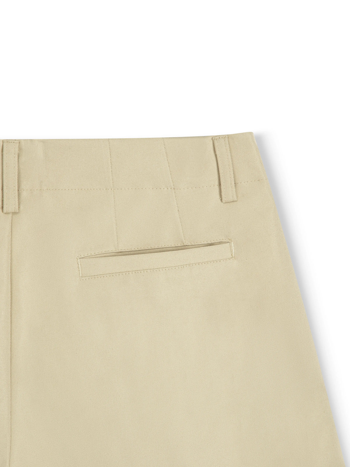 WIDE-LEG KHAKI SHORTS - BEIGE