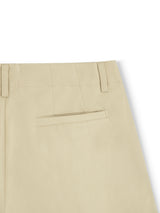 WIDE-LEG KHAKI SHORTS - BEIGE