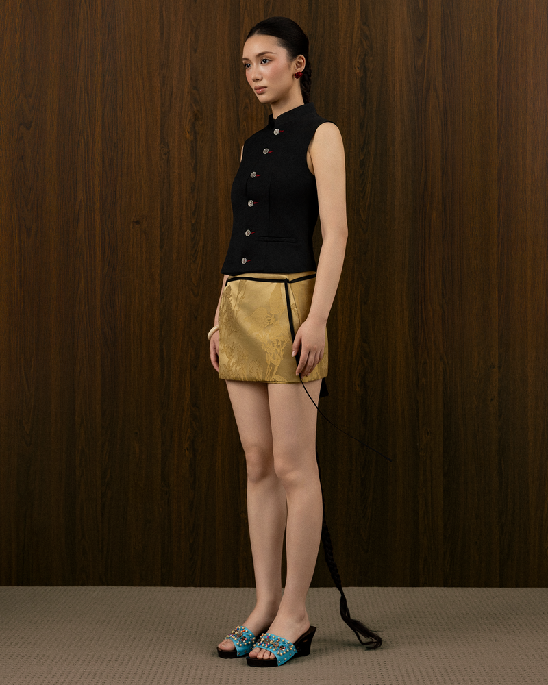 LIEN TU-PHOENIX EYE BUTTON TOP