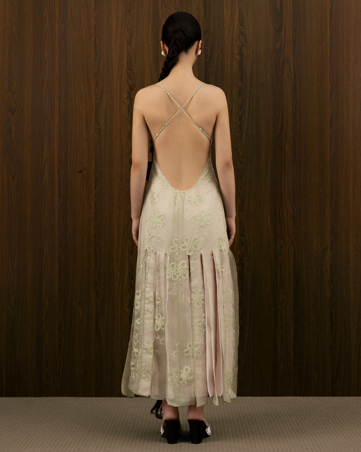 LIEN DIEP TWO TONE - LAYERED PLEATED DRESS