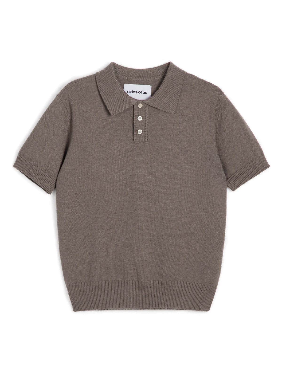 KNIT POLO SHIRT - OLD MAUVE